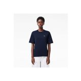 Lacoste Kadın Relaxed Fit Bisiklet Yaka Lacivert T-shirt