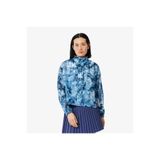 Lacoste Kadın Relaxed Fit Dik Yaka Desenli Mavi Ceket