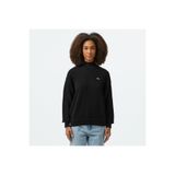 Lacoste Kadın Relaxed Fit Dik Yaka Yün Siyah Triko