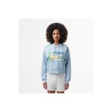 Lacoste Kadın Relaxed Fit Kapüşonlu Baskılı Açık Mavi Sweatshirt