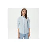 Lacoste Kadın Relaxed Fit Mavi Gömlek