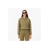 Lacoste Kadın Relaxed Fit Polo Yaka Haki Sweatshirt