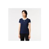 Lacoste Kadın Slim Fit Bisiklet Yaka Lacivert T-shirt
