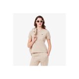 Lacoste Kadın Slim Fit Bisiklet Yaka Monogram Açık Pembe T-Shirt