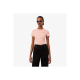 Lacoste Kadın Slim Fit Bisiklet Yaka Pembe T-Shirt