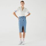 Lacoste Kadın Slim Fit Mavi Denim Etek - 34