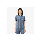 Lacoste Kadın Slim Fit Monogram Koyu Mavi Polo