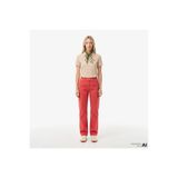 Lacoste Kadın Straight Fit Kırmızı Jean Pantolon
