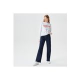 Lacoste Kadın Straight Fit Lacivert Jean Pantolon