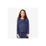 Lacoste Kız Çocuk Uzun Kollu Bisiklet Yaka Baskılı Mor T-Shirt
