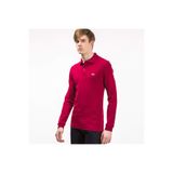 Lacoste L.12.12 Erkek Slim Fit Uzun Kollu Bordo Polo
