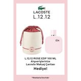 Lacoste L.12.12 Rose EDP 100 ml Parfüm & Makyaj Çantası Kadın Set