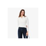 Lacoste L.12.D Kadın Regular Fit Uzun Kollu Beyaz Polo