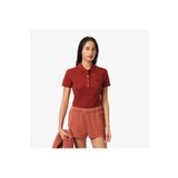Lacoste L.12.d Kadın Slim Fit Bordo Polo