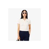 Lacoste L.12.d Kadın Slim Fit Organik Pamuk Beyaz Polo