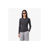 Lacoste L.12.D Kadın Slim Fit Uzun Kollu Gri Polo