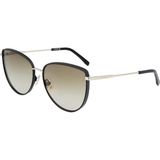 Lacoste L 230S 002 59 Kadın Cat Eye Siyah Metal Güneş Gözlüğü