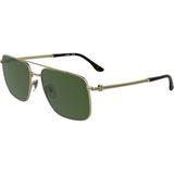 Lacoste L 272S 714 58 Erkek Geometrik Gold Metal Güneş Gözlüğü - Altın