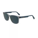 Lacoste L 6054S 035 55 Unisex Dikdörtgen Şeffaf Gri Kemik Güneş Gözlüğü