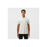 Lacoste Loose Fit Erkek Baskılı Beyaz Polo