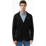 Lacoste Men's Classic Fit V Neck Cardigan Erkek Classic Fit V Yaka Triko Hırka Siyah