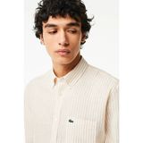 Lacoste Men's Regular Fit Yellow Shirt Standart Kesim Erkek Keten Gömlek Sarı - 2XL