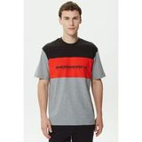 Lacoste Men's Relaxed Fit Crew Neck T-Shirt Erkek Rahat Kesim Bisiklet Yaka Renk Bloklu Pamuklu Tişört - Siyah