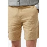 Lacoste Men's Slim Fit Linen Bermuda Shorts Beige Erkek Dar Kesim Keten Şort Bej