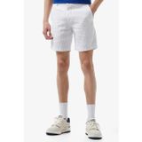 Lacoste Men's Slim Fit Linen Bermuda Shorts White Erkek Dar Kesim Keten Şort Beyaz