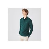 Lacoste Paris Erkek Regular Fit Uzun Kollu Koyu Yeşil Polo