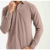 Lacoste Polo Uzun Kol Kahverengi Regular Fit - 2XL