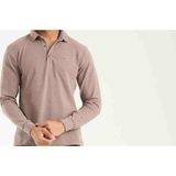 Lacoste Polo Uzun Kol Kahverengi Regular Fit