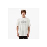 Lacoste Regular Fit Beyaz Erkek Yaka Baskılı T-Shirt