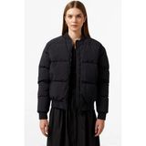 Lacoste Relaxed Fit Down Fill Jacket Kaztüyü Dolgu Dik Yaka Siyah Kadın Mont - 44