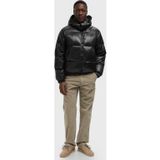 Lacoste Relaxed Fit Down Fill Mens Jacket Çıkarılabilir Kapüşonlu Rahat Kesim Suya Dayanıklı Erkek Kaz tüyü Mont Siyah