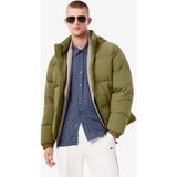 Lacoste Relaxed Fit Down Fill Mens Jacket Gizlenebilir Kapüşonlu Rahat Kesim Suya Dayanıklı Erkek Kaz Tüyü Mont Haki - 54