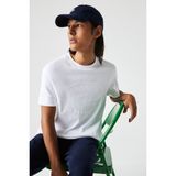 Lacoste Relaxed Fit Mens Tee Bisiklet Yaka Organik Pamuk Erkek Tişört Beyaz