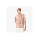 Lacoste Relaxed Fit Monogram Erkek Kahverengi T-Shirt