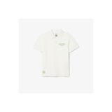 Lacoste Roland Garros Çocuk Baskılı Beyaz Polo
