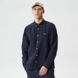 Lacoste Slim Fit Keten Gömlek - Lacivert - 2XL