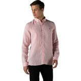 Lacoste Slim Fit Keten Gömlek - Pembe