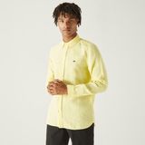 Lacoste Slim Fit Keten Gömlek - Sarı