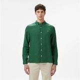 Lacoste Slim Fit Keten Gömlek - Yeşil