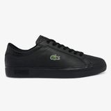 Lacoste Sport Pover Court 1121-1 SMA Leather Mens Sneaker Hakiki Deri Erkek Günlük Spor Ayakkabı Siyah