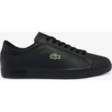 Lacoste Sport Pover Court 1121-1 SMA Leather Mens Sneaker Hakiki Deri Erkek Günlük Spor Ayakkabı Siyah