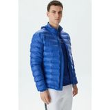 Lacoste Synthetic Fill Jacket Gizlenebilir Kapişonlu Şişme Erkek Mont Mavi - 50