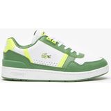 Lacoste T-Clip Hakiki Deri Erkek Sneaker Günlük Spor Ayakkabı Yeşil-Beyaz - Yeşil - Beyaz