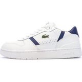 Lacoste T-Clip Leather Mens Sneaker Hakiki Deri Günlük Spor Ayakkabı Beyaz Mavi