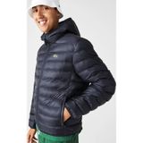 Lacoste Thermore Certified Synthetic Fill Jacket Kapüşonlu Lacivert Şişme Erkek Mont