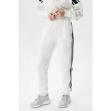 Lacoste Women's Joggers Slim Fit Renk Bloklu Organik Pamuk Kadın Eşofman Altı Beyaz - 40